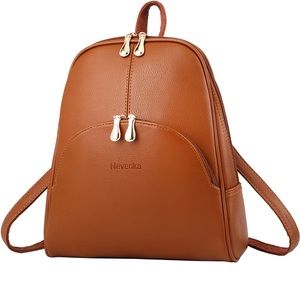 Nevenka brown leather mini backback purse